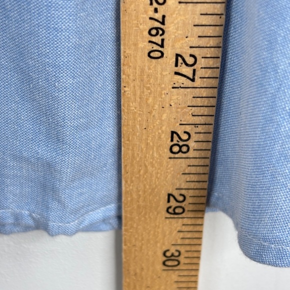 VTG Embroidered Christmas Denim Button Down 2X Candy Cane Gingham Holiday 90s - Picture 7 of 10